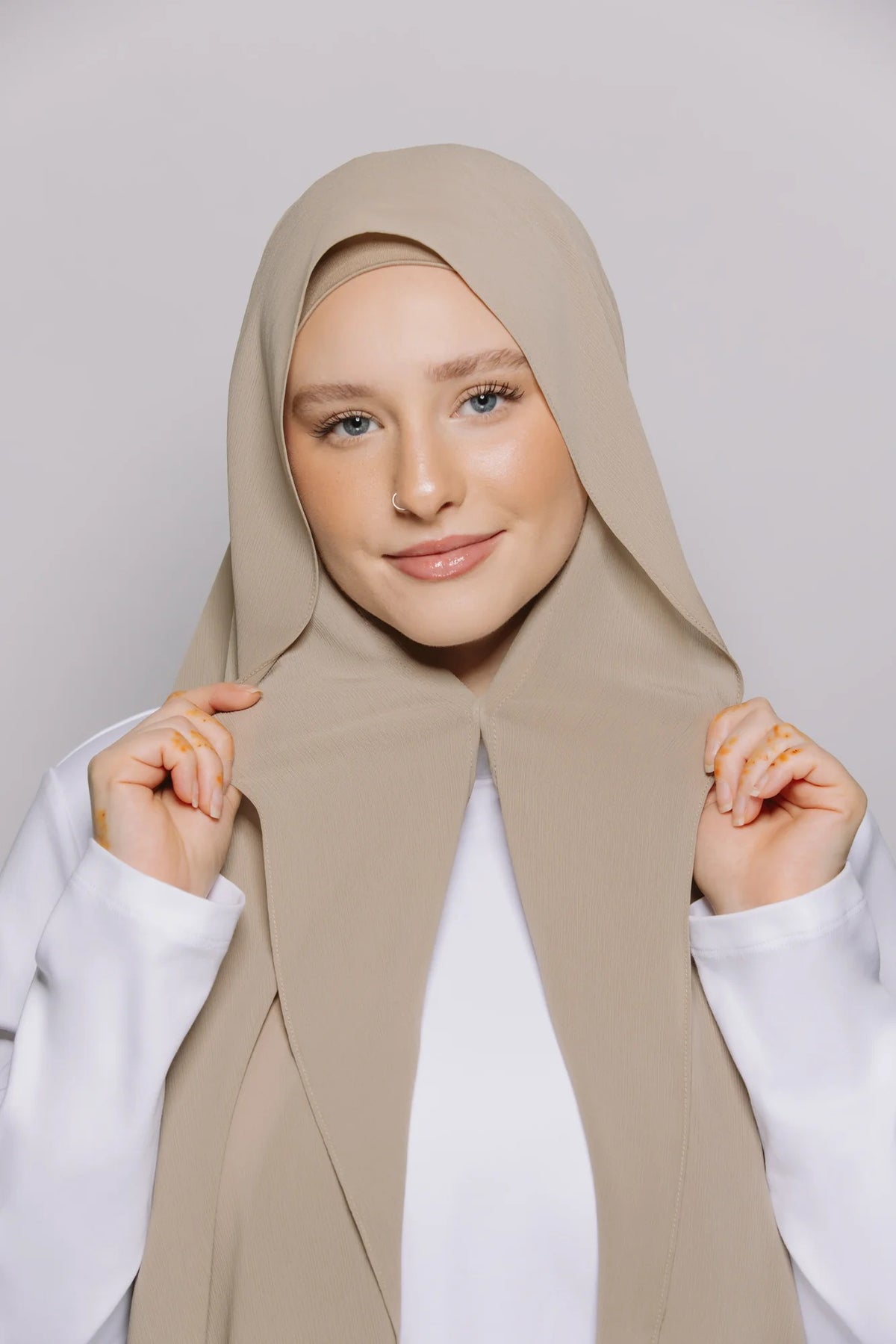 Built-in Magnet Hijab - Navy Blue