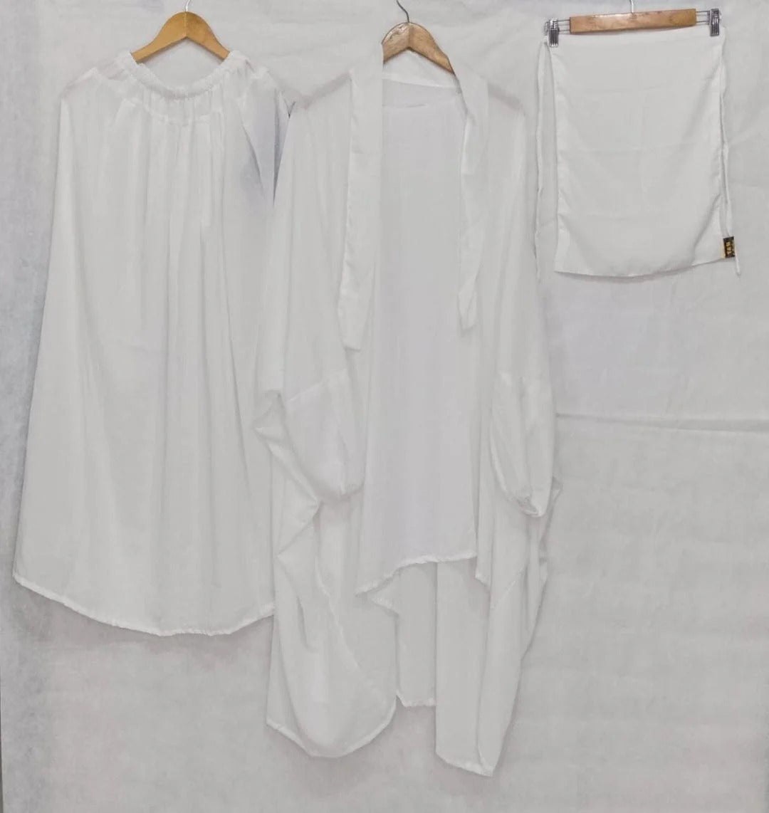 3 PIECE (NAQAB , JILBAB & SKIRT) - WHITE