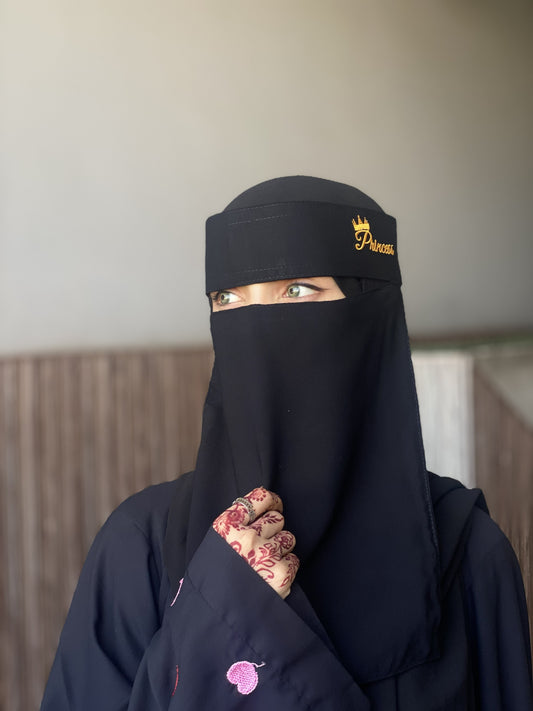 Princess Saudi Niqab with Embroidery