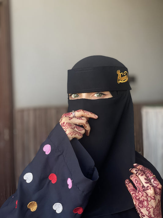 Queen Saudi Niqab with Embroidery