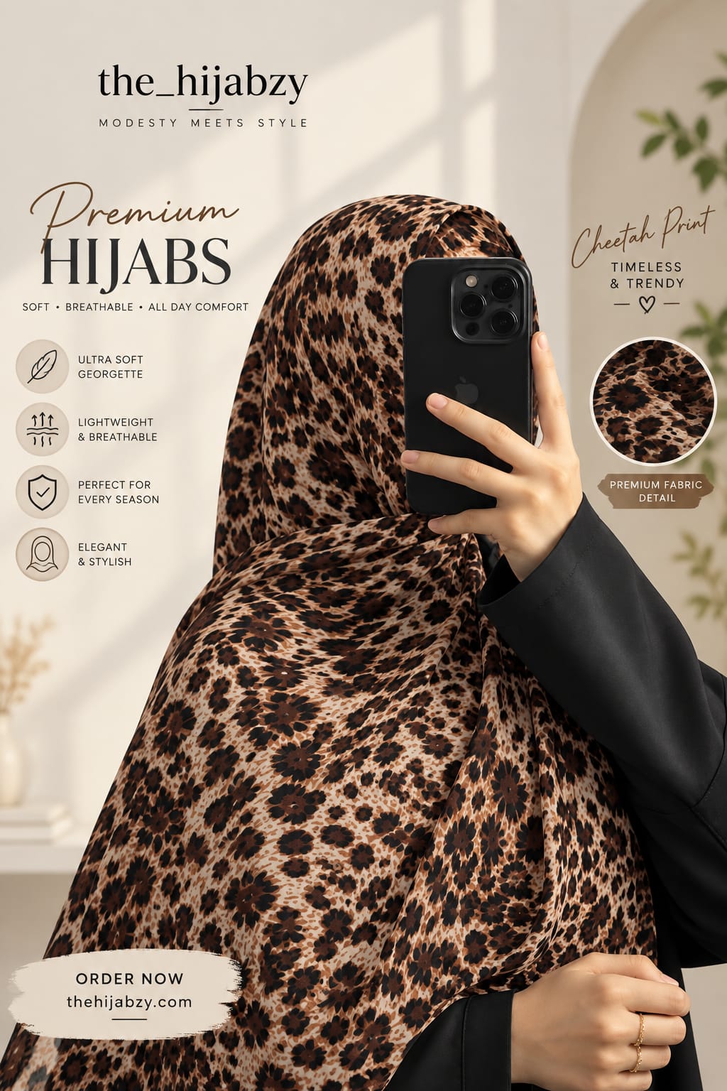 Cheetah Print Hijab