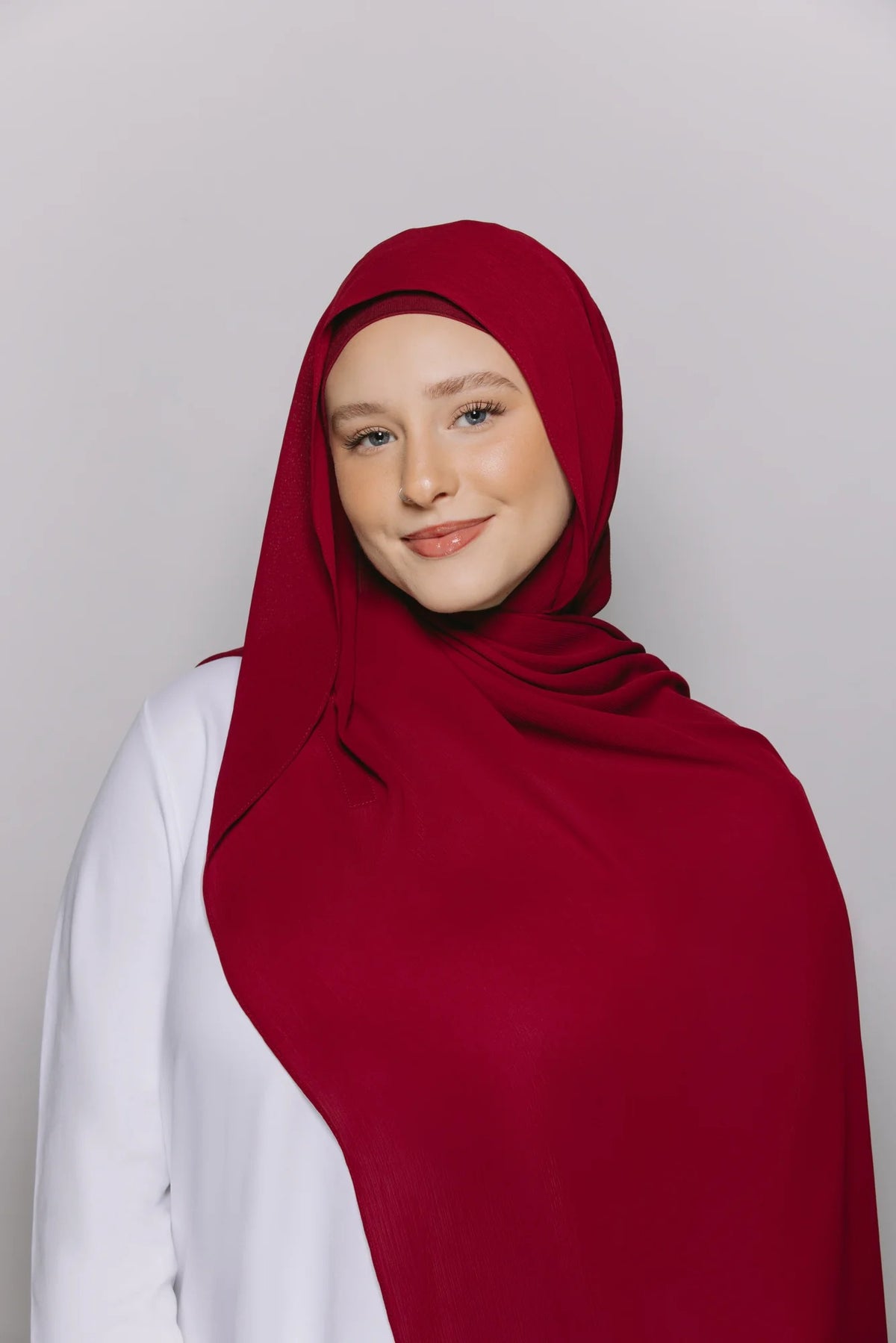 Built-in Magnet Hijab - MAROON