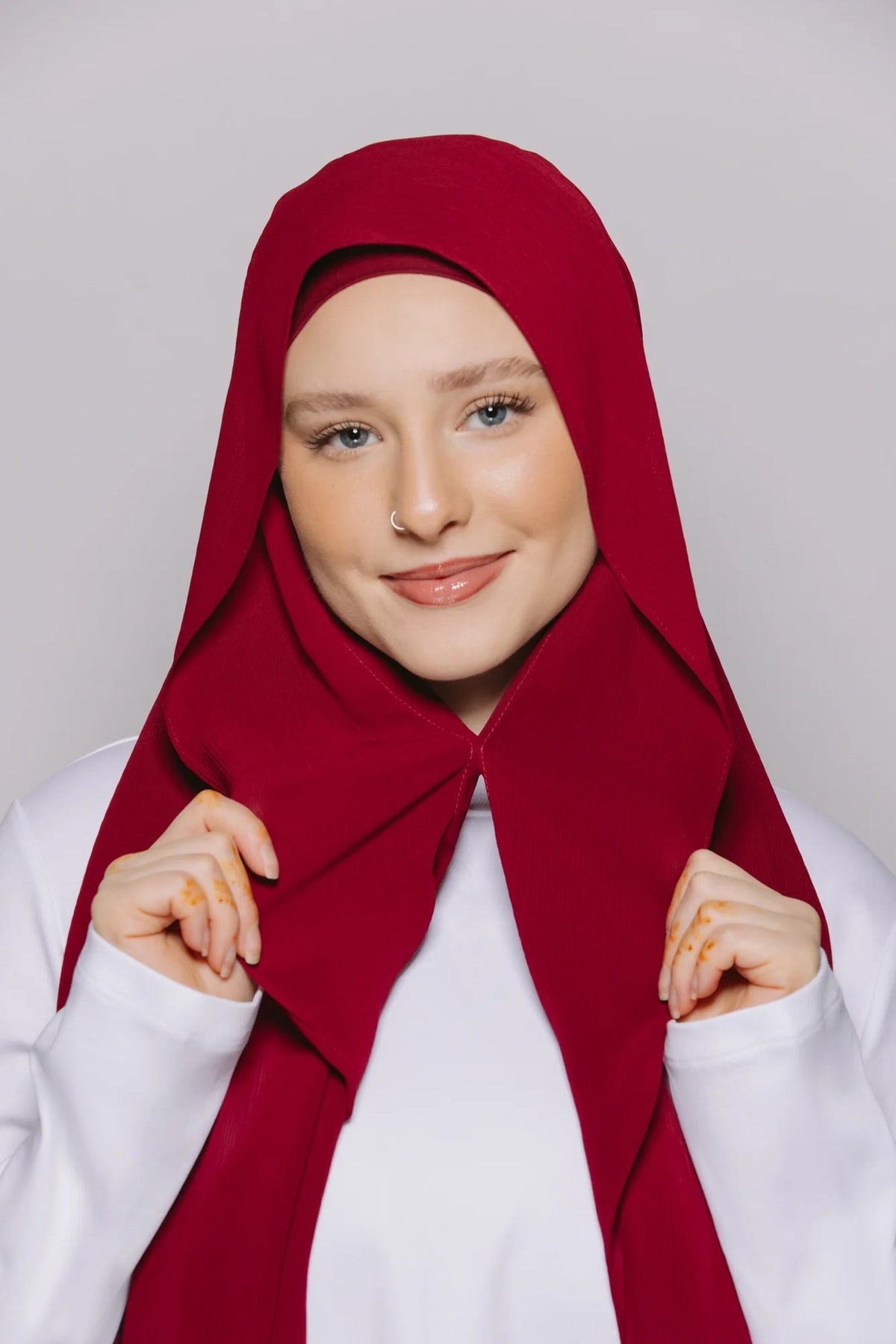 Built-in Magnet Hijab - MAROON
