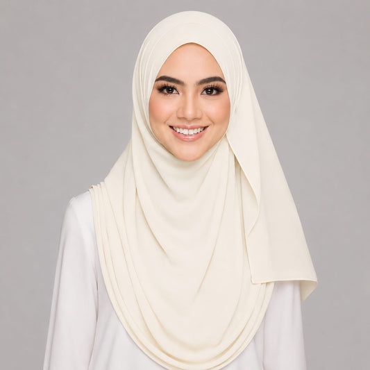 Instant Hijab with 2 Loops - OFF WHITE