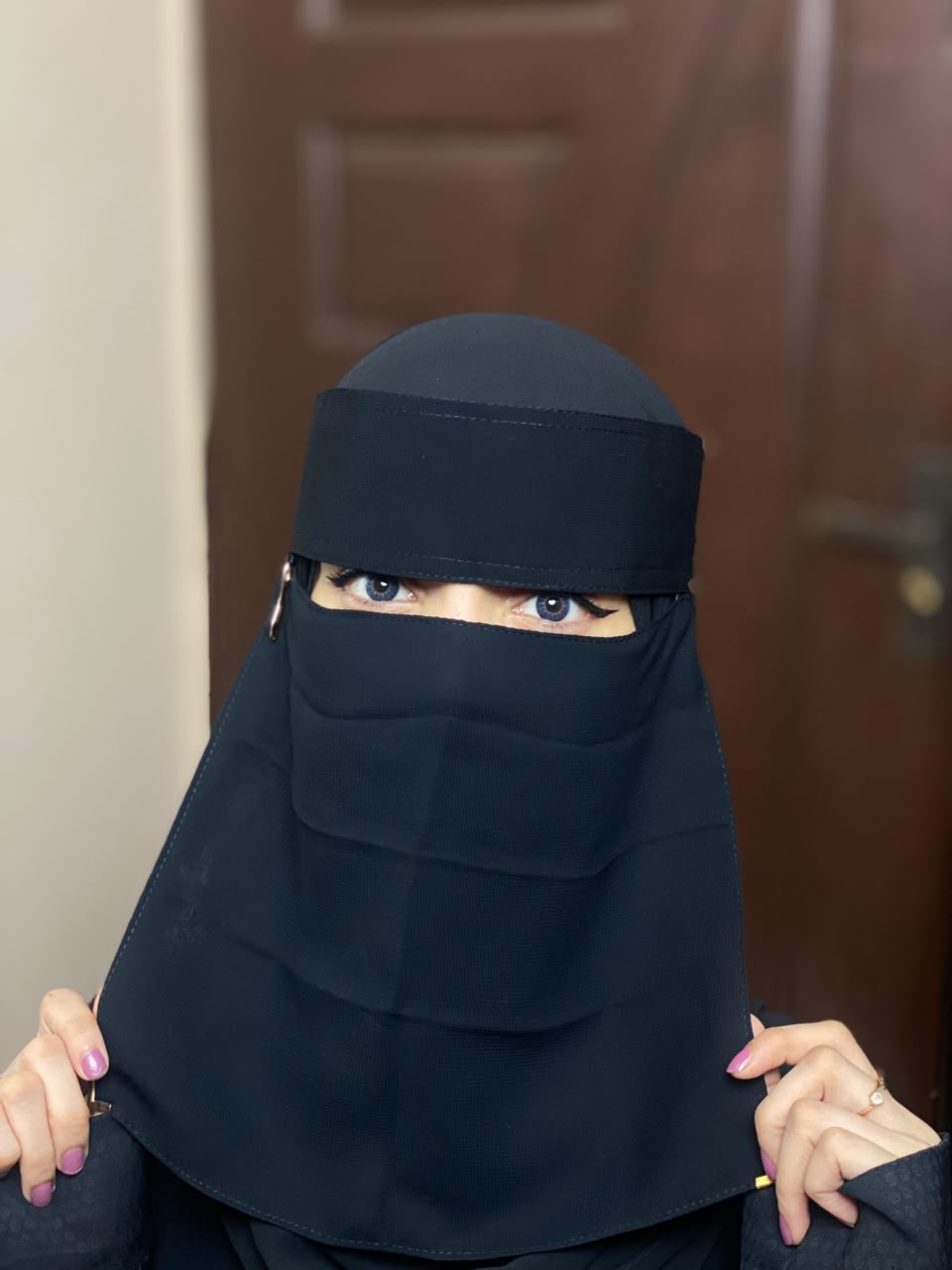Saudi Niqab With 6 Sides Twinkle Clips