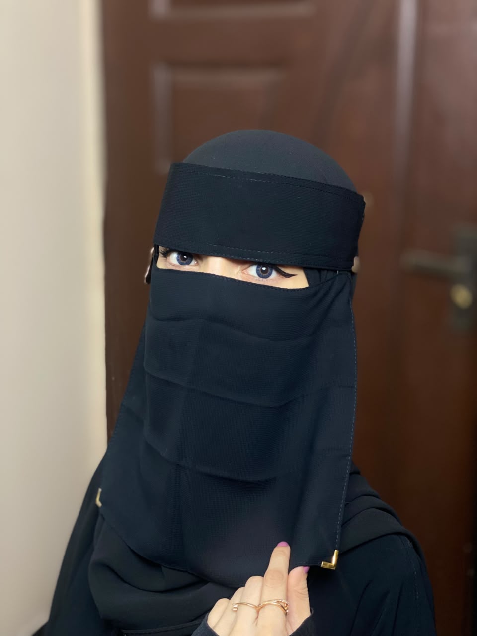 Saudi Niqab With 6 Sides Twinkle Clips