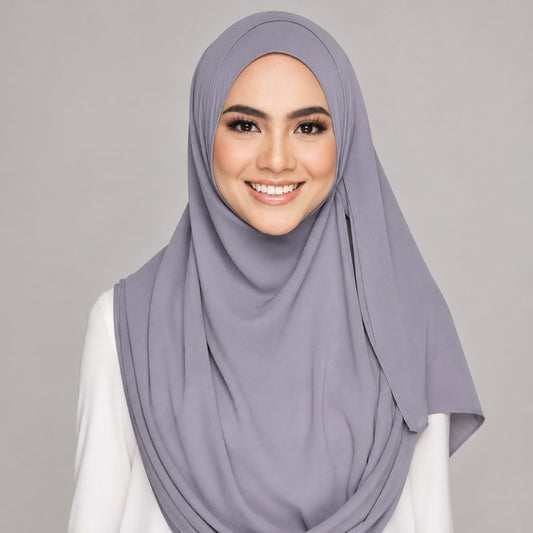 Instant Hijab with 2 Loops - GREY