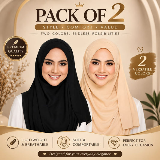 Instant Hijab with 2 Loops - PACK OF 2