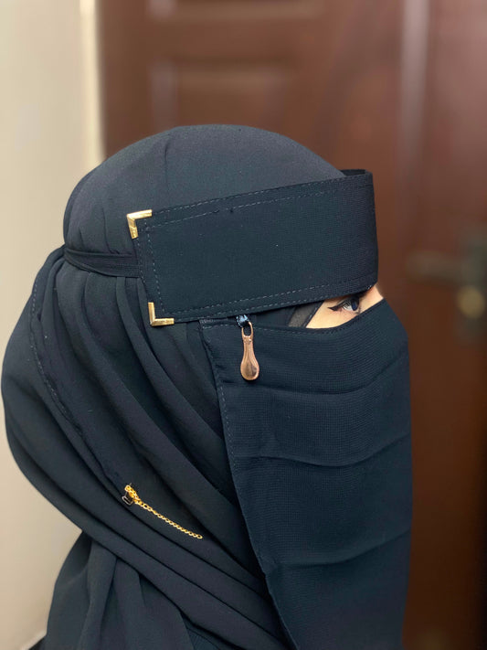 Saudi Niqab With 6 Sides Twinkle Clips
