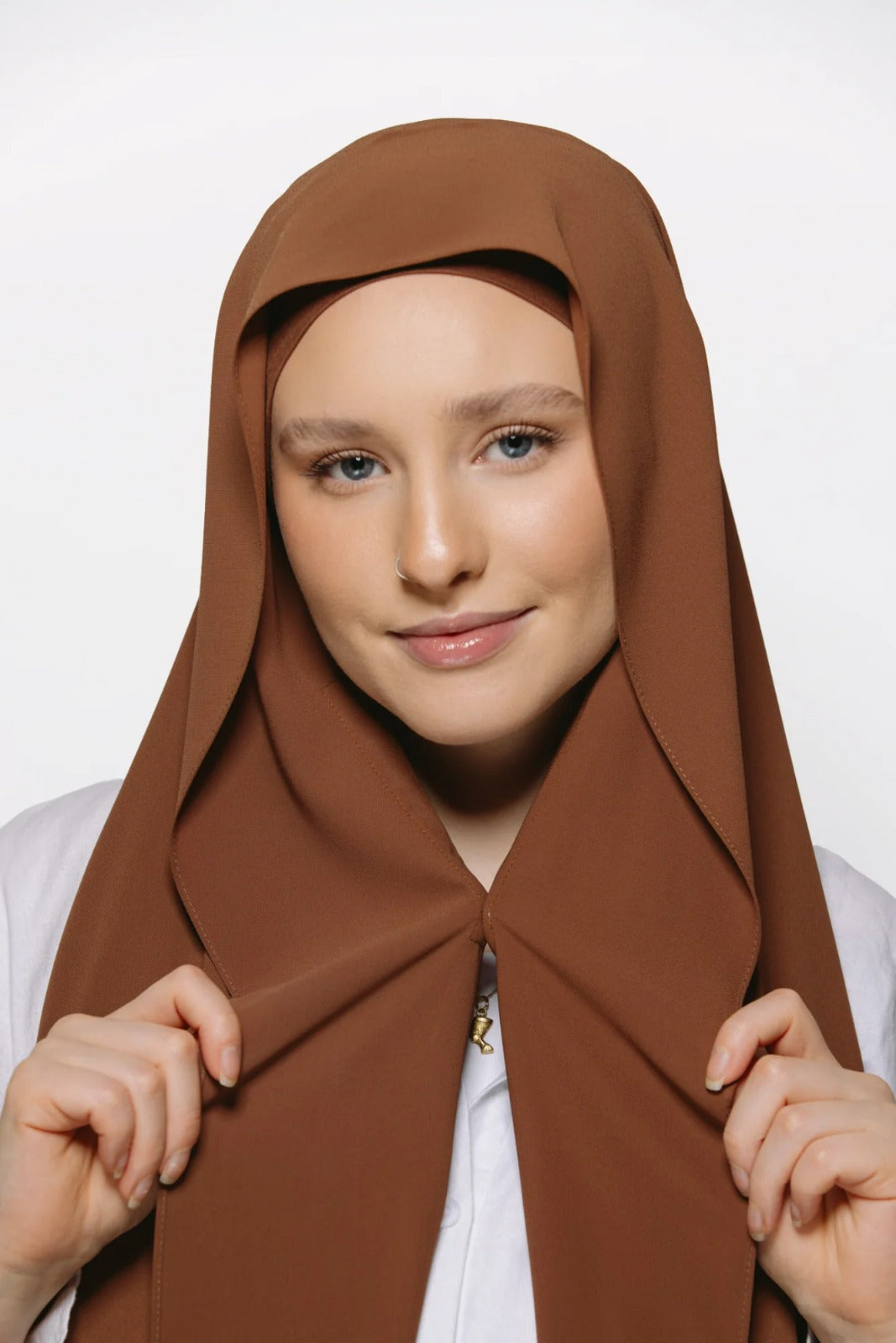 Built-in Magnet Hijab - Dusty Pink