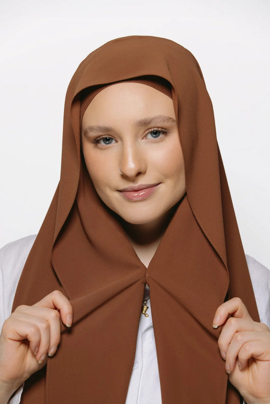 Built-in Magnet Hijab - BRONZE
