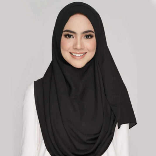 Instant Hijab with 2 Loops - BLACK
