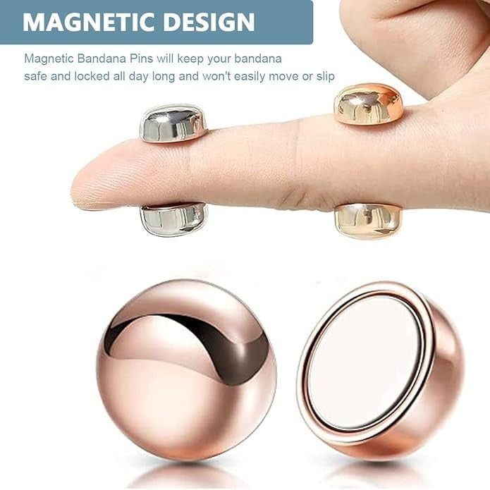 Round Neutral Hijab Magnets - (SINGLE PAIR)