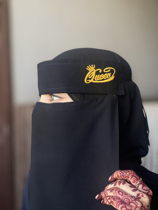 QUEEN SAUDI NIQAB WITH EMBROIDERY
