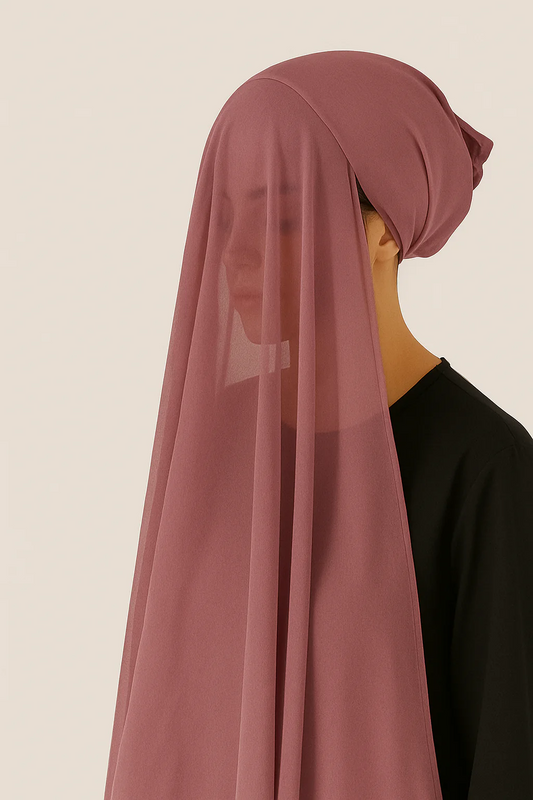 Instant Hijab with Stitched Cap - T-PINK